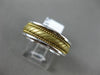 ESTATE 14KT 2 TONE GOLD 3D HANDCRAFTED ROPE MENS WEDDING ANNIVERSARY RING #ELV58