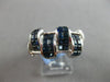 4.16CT DIAMOND & AAA SAPPHIRE 18K WHITE GOLD ROUND & PRINCESS INVISIBLE FUN RING