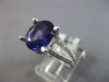 4.86CT DIAMOND & AAA TANZANITE 18KT WHITE GOLD 3D OVAL & ROUND ENGAGEMENT RING