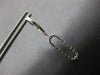 ESTATE .83CT DIAMOND 14K WHITE GOLD CLASSIC OPEN OVAL LEVERBACK HANGING EARRINGS