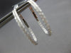 ESTATE 1.02CT DIAMOND 18K WHITE GOLD 3D CLASSIC INSIDE OUT HOOP HANGING EARRINGS