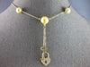 .40CT DIAMOND & AAA GOLDEN SOUTH SEA PEARL 14KT YELLOW GOLD LARIAT LOVE NECKLACE