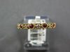 .40CT DIAMOND & AAA RUBY 18KT YELLOW GOLD FILIGREE MILGRAIN SEMI ETERNITY RING