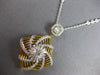 LARGE 1.95CT DIAMOND 14KT 2 TONE GOLD ROUND & BAGUETTE BY THE YARD LOVE NECKLACE
