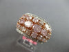 ESTATE LARGE 5.31CT WHITE & PINK DIAMOND 18KT WHITE & ROSE GOLD ANNIVERSARY RING