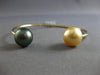 AAA TAHITIAN & GOLDEN SOUTH SEA PEARL 14KT YELLOW GOLD LOVE CUFF BANGLE BRACELET