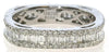 1.69CT DIAMOND 18KT WHITE GOLD ROUND & BAGUETTE ETERNITY SQUARE ANNIVERSARY RING