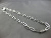 ESTATE LONG 1.55CT DIAMOND 14KT WHITE GOLD 3D OVAL CLASSIC LINK LOVE NECKLACE