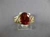 ESTATE 2.01CT DIAMOND & AAA FIRE OPAL 14KT YELLOW GOLD 3D OVAL ENGAGEMENT RING