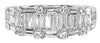 ESTATE 1.33CT DIAMOND 18KT WHITE GOLD CLASSIC ROUND & BAGUETTE ANNIVERSARY RING
