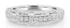 .46CT DIAMOND 18KT WHITE GOLD 3D ROUND FILIGREE SEMI ETERNITY ANNIVERSARY RING
