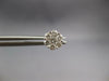 ESTATE .59CT DIAMOND 14KT WHITE GOLD 3D CLASSIC FLOWER STUD EARRINGS
