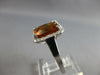 LARGE 7.96CT DIAMOND & AAA CITRINE 14KT WHITE GOLD CUSHION & ROUND HALO FUN RING