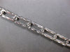 ESTATE LONG 14KT WHITE GOLD 3D CLASSIC OVAL DIAMOND CUT LINK BRACELET