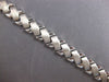 ESTATE WIDE 14KT WHITE GOLD 3D CLASSIC MATTE & SHINY X LOVE BRACELET