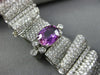 WIDE AGL CERTIFIED 26.43CT DIAMOND & PURPLE SAPPHIRE PLATINUM 3D TENNIS BRACELET