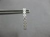 ESTATE 1.06CT DIAMOND 18KT WHITE GOLD 3D INSIDE OUT OVAL HOOP HANGING EARRINGS