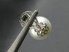 LARGE .60CT DIAMOND & AAA SOUTH SEA PEARL 18K WHITE GOLD SQUARE CLIP ON EARRINGS
