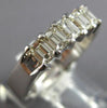 1CT DIAMOND 14KT WHITE GOLD CLASSIC EMERALD CUT 5 STONE WEDDING ANNIVERSARY RING