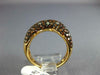 ESTATE 1.82CT WHITE & ORANGE DIAMOND 18KT ROSE GOLD MULTI ROW V SHAPE MOON RING