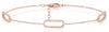 .42CT DIAMOND 14KT ROSE GOLD OPEN OVAL LINK BY THE YARD ADJUSTABLE LOVE BRACELET