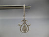 1.90CT DIAMOND 14K WHITE GOLD CLASSIC TEAR DROP HORSESHOE LUCKY HANGING EARRINGS