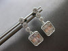 ESTATE .45CT DIAMOND 14KT WHITE GOLD ROUND & BAGUETTE INVISIBLE HANGING EARRINGS