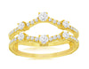 .50CT DIAMOND 14KT YELLOW GOLD PAST PRESENT FUTURE CLASSIC V SHAPE INSERT RING