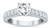 ESTATE 1.88CT DIAMOND 14KT WHITE GOLD 3D CLASSIC ROUND ENGAGEMENT RING