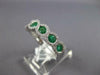 .97CT DIAMOND & AAA EMERALD 18KT WHITE GOLD ROUND 6 STONE HALO ANNIVERSARY RING