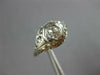 ANTIQUE ART DECO .35CT OLD MINE DIAMOND 18K WHITE GOLD 3D ENGAGEMENT RING #27344