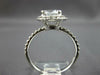 ESTATE LARGE 2.0CT CUBIZ ZIRCONIA 14KT WHITE GOLD 3D ROUND HALO ENGAGEMENT RING