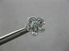 1.81CT DIAMOND & AAA AQUAMARINE 14KT WHITE GOLD PEAR SHAPE & ROUND STUD EARRINGS