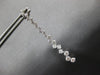 ESTATE 1.50CT DIAMOND 18K WHITE GOLD CRISS CROSS CHANDELIER FUN HANGING EARRINGS