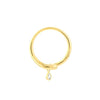 ESTATE .05CT DIAMOND 14K YELLOW GOLD SOLITAIRE BEZEL TEAR DROP FLOATING FUN RING
