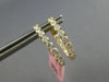 1.06CT DIAMOND 14KT YELLOW GOLD 3D ROUND INSIDE OUT OVAL HUGGIE HANGING EARRINGS