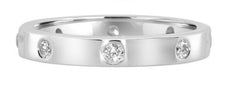 .25CT DIAMOND 18KT WHITE GOLD 3D ROUND ETOILE ETERNITY WEDDING ANNIVERSARY RING