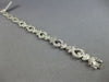 WIDE 2.56CT DIAMOND 14KT WHITE GOLD 3D MULTI LEAF TEAR DROP LOVE TENNIS BRACELET