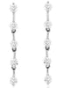 .51CT DIAMOND 14KT WHITE GOLD CLASSIC 5 STONE BY THE YARD BAR HANGING EARRINGS