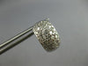 WIDE 1.0CT DIAMOND 14KT WHITE GOLD 3D CLASSIC MULTI ROW HUGGIE HANGING EARRINGS