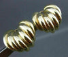 ESTATE LARGE 14K YELLOW GOLD LOVE HEART SEA SHELL DESIGN EARRINGS AMAZING #22546