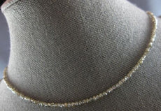 6.2CT CHAMPAGNE COLOR DIAMOND 14KT WHITE GOLD 3D ETERNITY TENNIS LOVE NECKLACE