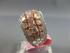 ESTATE LARGE 5.31CT WHITE & PINK DIAMOND 18KT WHITE & ROSE GOLD ANNIVERSARY RING