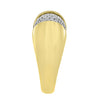 ESTATE LARGE 3.74CT DIAMOND 18KT WHITE & YELLOW GOLD CLASSIC PAVE FUN LOVE RING