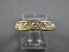 WIDE .91CT DIAMOND 14K YELLOW GOLD ROUND 7 STONE WEDDING ANNIVERSARY RING #27790