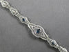 ANTIQUE WIDE ART DECO .25CT AAA SAPPHIRE 14KT WHITE GOLD TENNIS BRACELET #27760