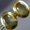 ESTATE LARGE AAA MOON STONE 18KT YELLOW GOLD 3D CLASSIC OVAL CUFF LINKS