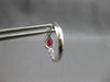 .80CT DIAMOND & AAA RUBY 14KT WHITE GOLD PEAR SHAPE & ROUND HUGGIE HOOP EARRINGS