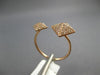 ESTATE .25CT DIAMOND 14KT ROSE GOLD 3D CLASSIC DOUBLE PYRAMID FUN RING
