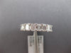 LARGE 4.08CT DIAMOND 18KT WHITE GOLD EMERALD CUT SHARED PRONG ANNIVERSARY RING